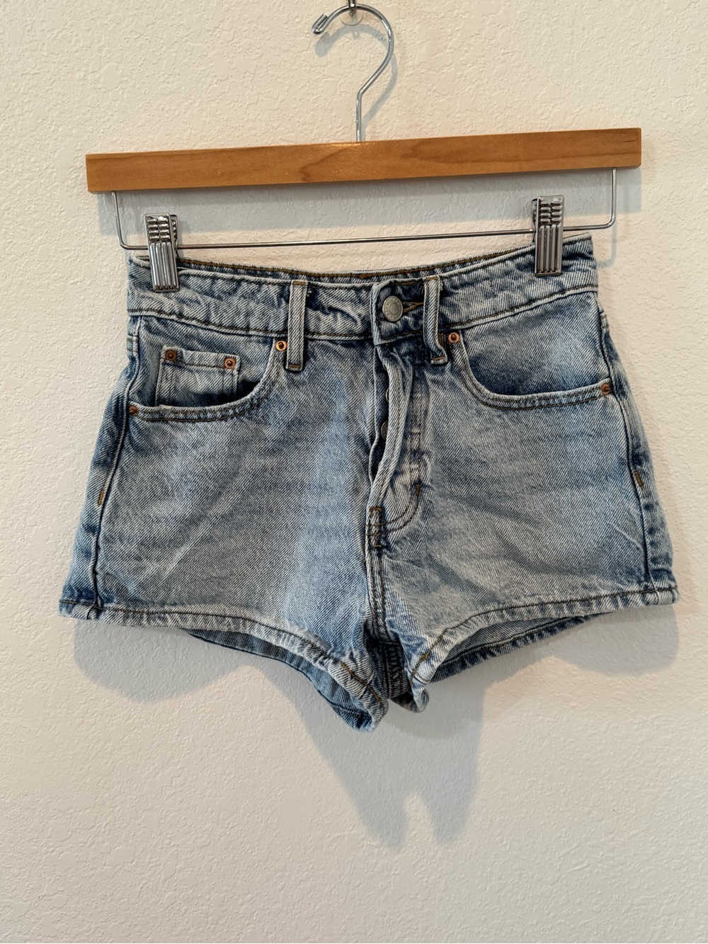 PacSun Light Wash High-Rise Denim Shorts